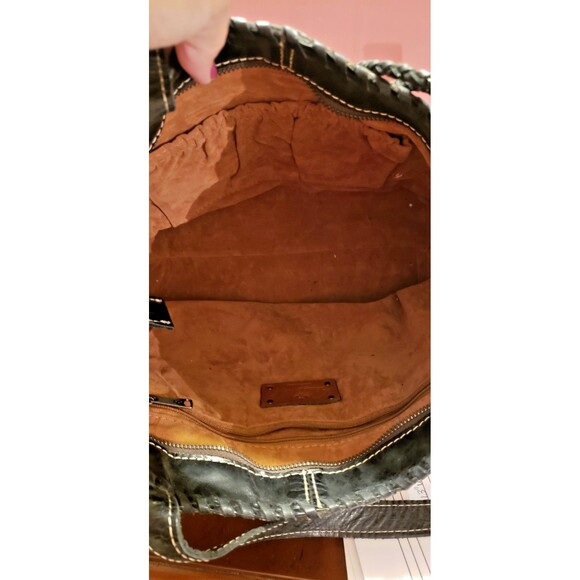 Patricia Nash Leather Purse / Shoulder Bag / Tote - Pattern Faces - HTF - Picture 5 of 6